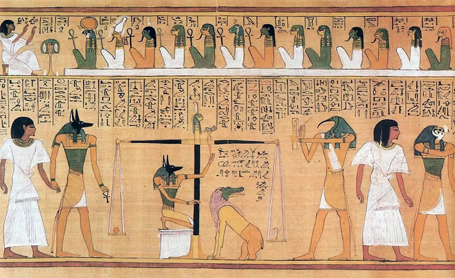 Сцена из «Книги Мертвых» Древнего Египта