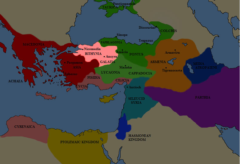 Карта Вифинии в III веке до н.э.