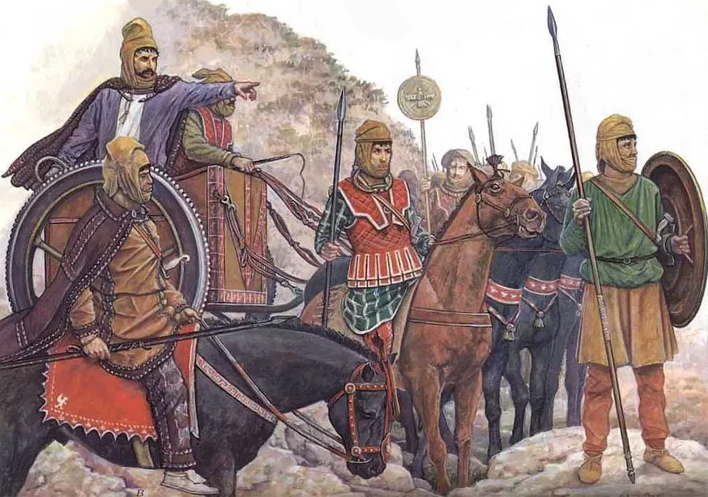 Персидский царь Дарий III дает указания воинам накануне битвы при Иссе