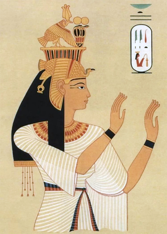 Образ знатной женщины Древнего Египта - наряд очень простой по крою, из тонкой, полупрозрачной ткани, облегающий фигуру