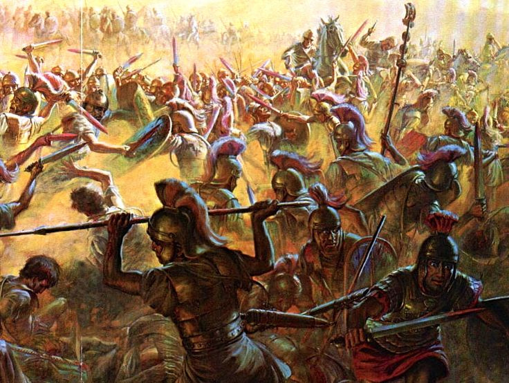 Резня римлян устроенная после окружения армии Теренция Варрона карфагенянами (битва при Каннах, 216 г. до н.э.)
