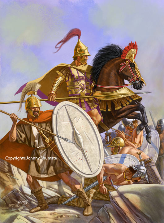 Конный и пеший воины армий одного из диадохов - наследников империи Александра Македонского