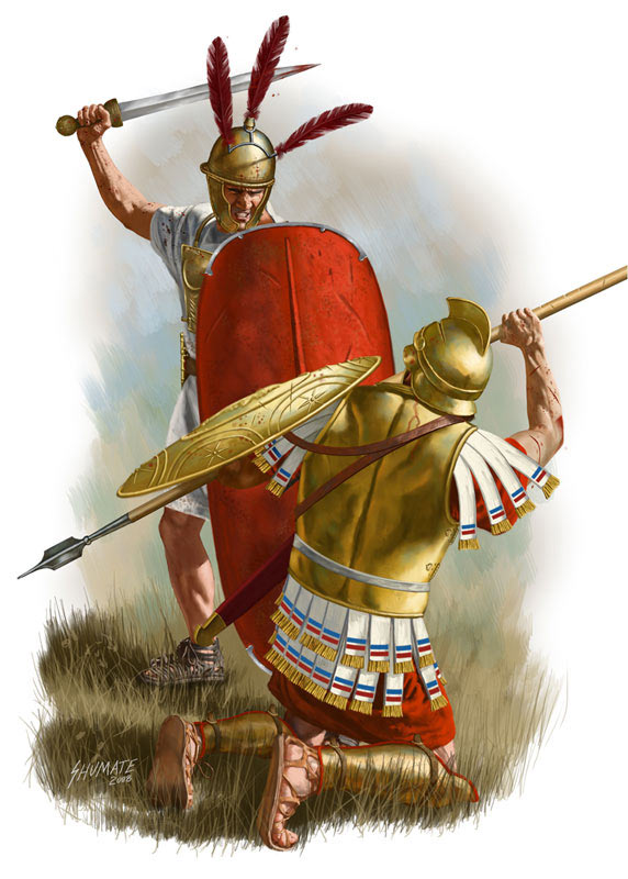 Битва при Пидне в 168 г. до н.э. между римлянами и македонянами
