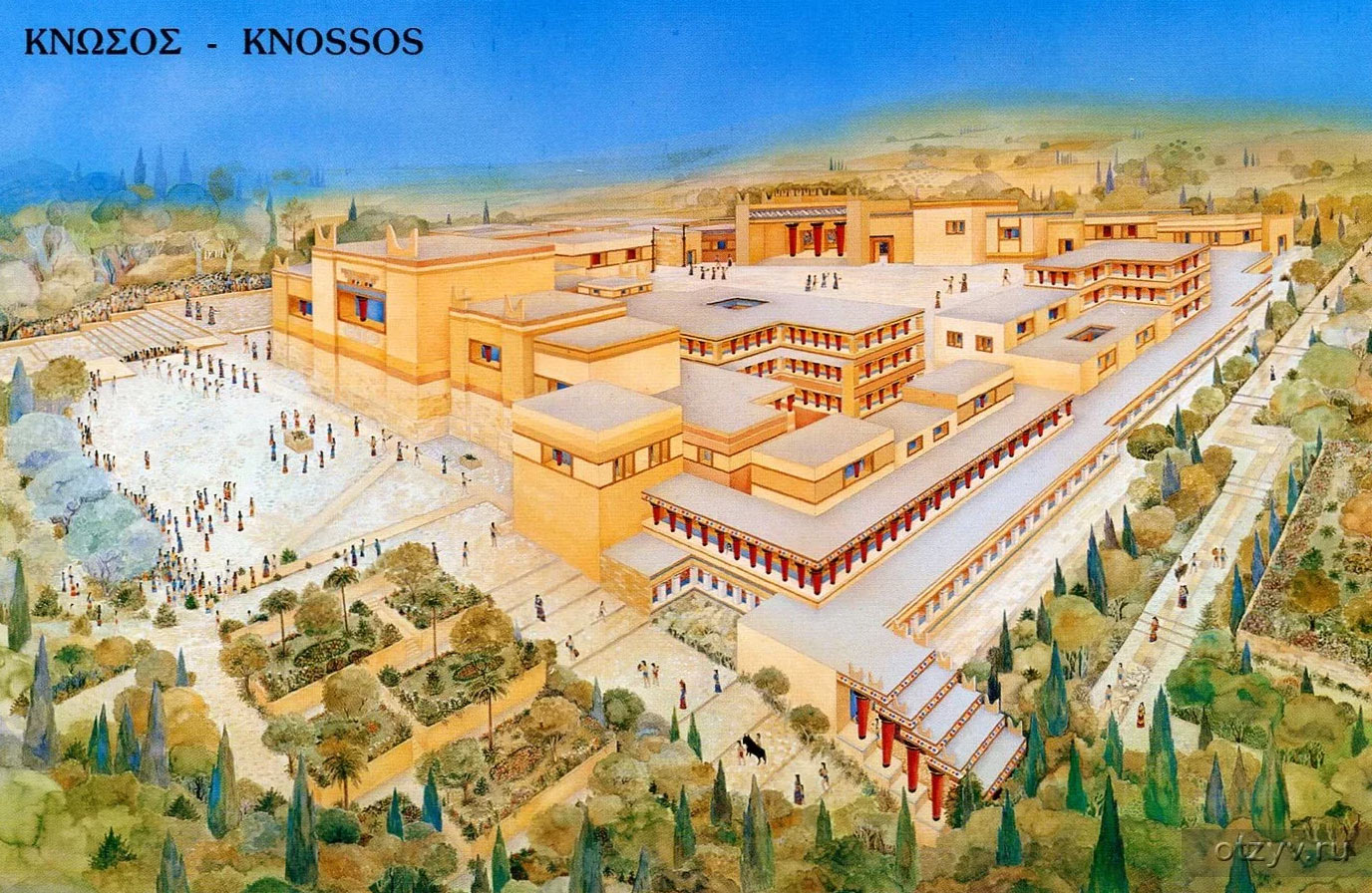 Реконструкция Кносского дворца на Крите. Даже по современным меркам, впечатляющее зрелище