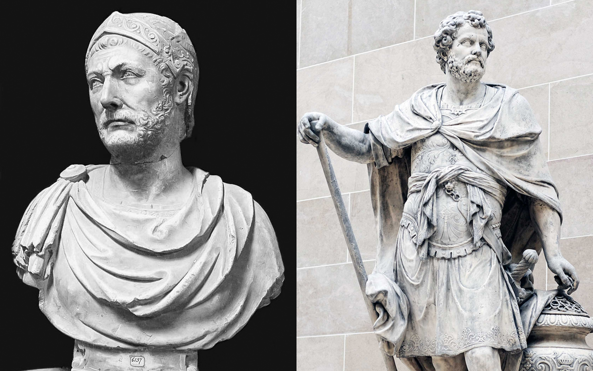 Две статуи Ганнибала Барка - в национальном музее Неаполя, и в Лувре. 